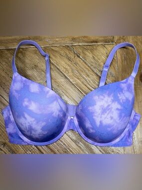Pink Victoria’s Secret purple tie dye bra 36C